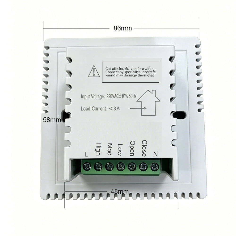 8905-2 pipes 1ch heating or cooling Smart thermostat w/ WIFI, TUYA, alexa, google assistant, Yandex Alice ready