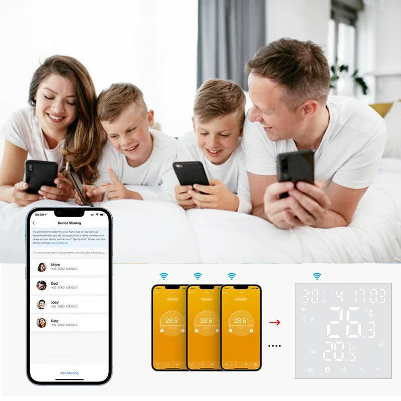 EU smart underfloor heating Zigbee Thermostat compatible with Alexa, Yandex alice, google home, Tuya, smartlife