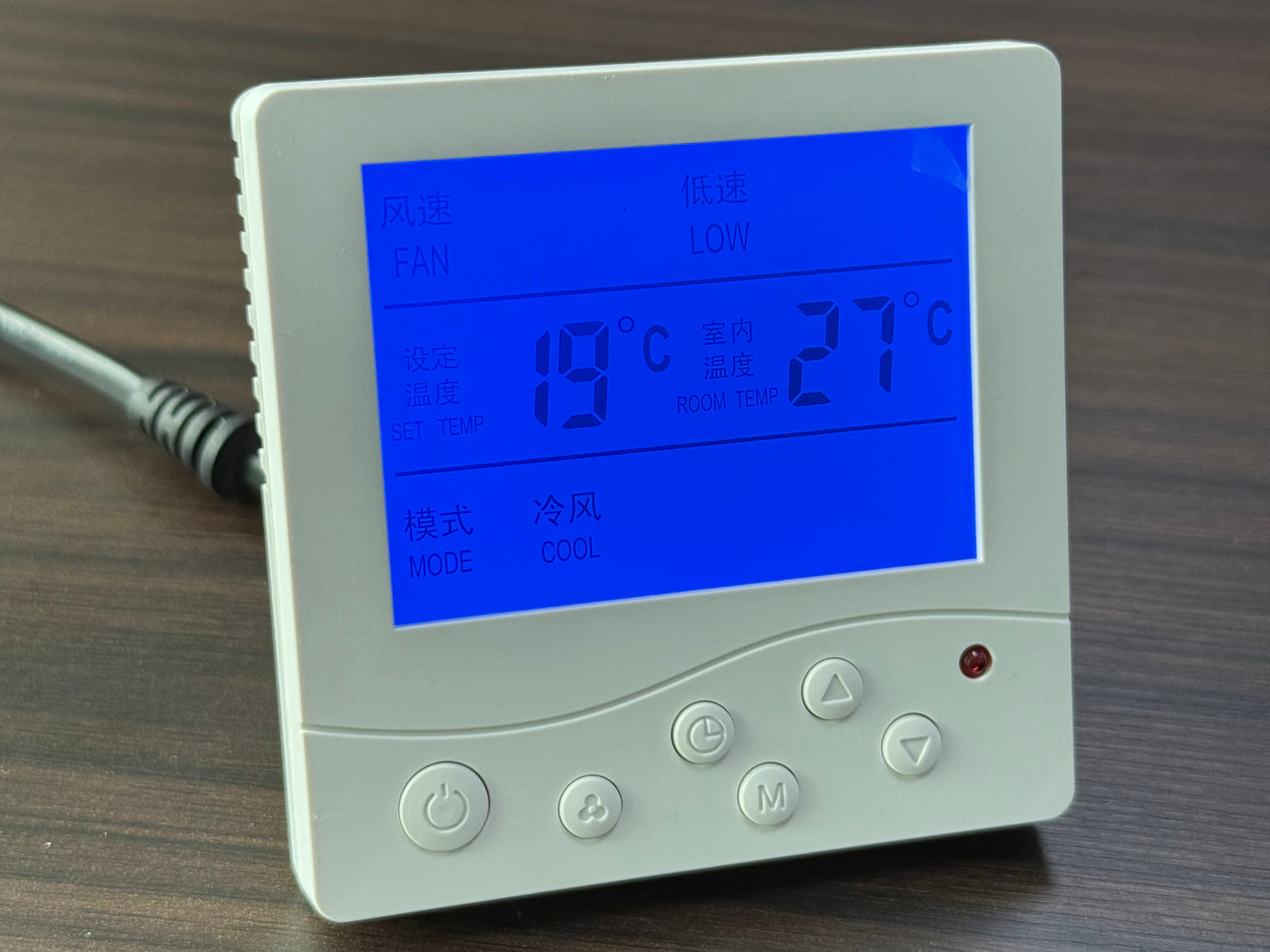 801 Fresh Air Ventilation Controller, 3-Speed Fan Control, HVAC Digital Control Panel with Filter Timer & Damper Control
