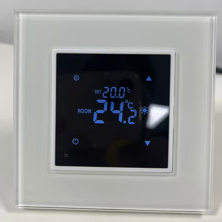 8927-water/electric heating /boiler 16A smart WiFi thermostat w/ anti-scratch tempered glass frame EU standard-white