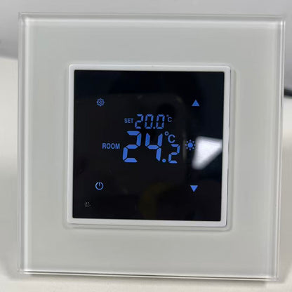 8927-water/electric heating /boiler 16A smart WiFi thermostat w/ anti-scratch tempered glass frame EU standard-white