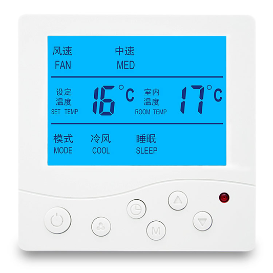 801 Fresh Air Ventilation Controller, 3-Speed Fan Control, HVAC Digital Control Panel with Filter Timer & Damper Control