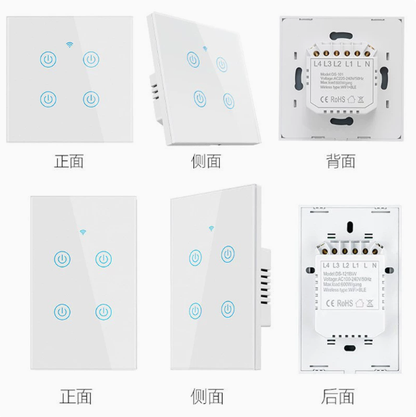 US Standard US standard single live & neutral wire universal Smart WiFi Touch Switch, Tuya, Alexa Voice Control WiFi Smart Switch