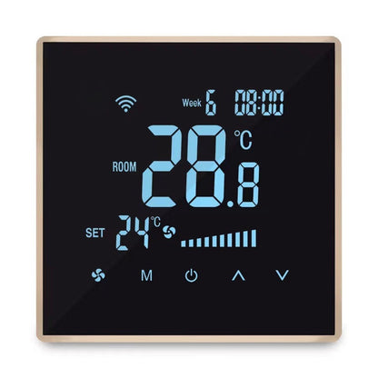 8929 Kabelgebundenes Kühl-/Heizthermostat mit Alexa & Google Assistant - 4-Leiter 2-Kanal Heizen, Kühlen, Lüften 3-in-1