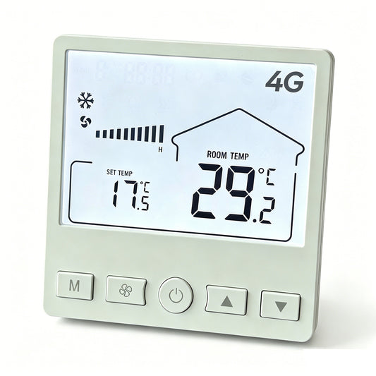 705 4G Smart Fan Coil Unit Thermostat with TUYA, Alexa, google nest voice control, touch screen
