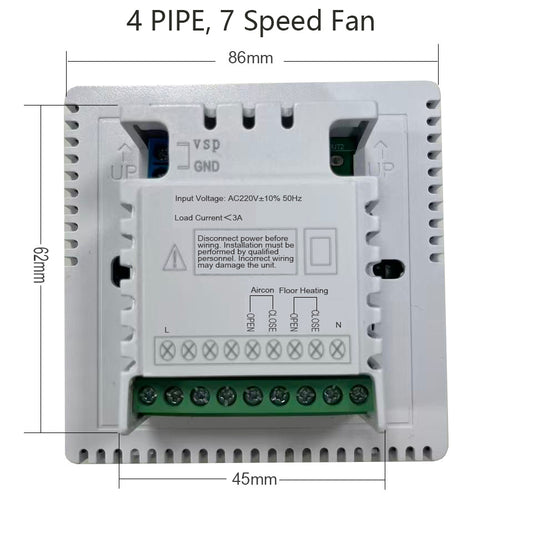 705 EC Brushless 7 speed fan control Smart Fan Coil Unit Thermostat with WIFI