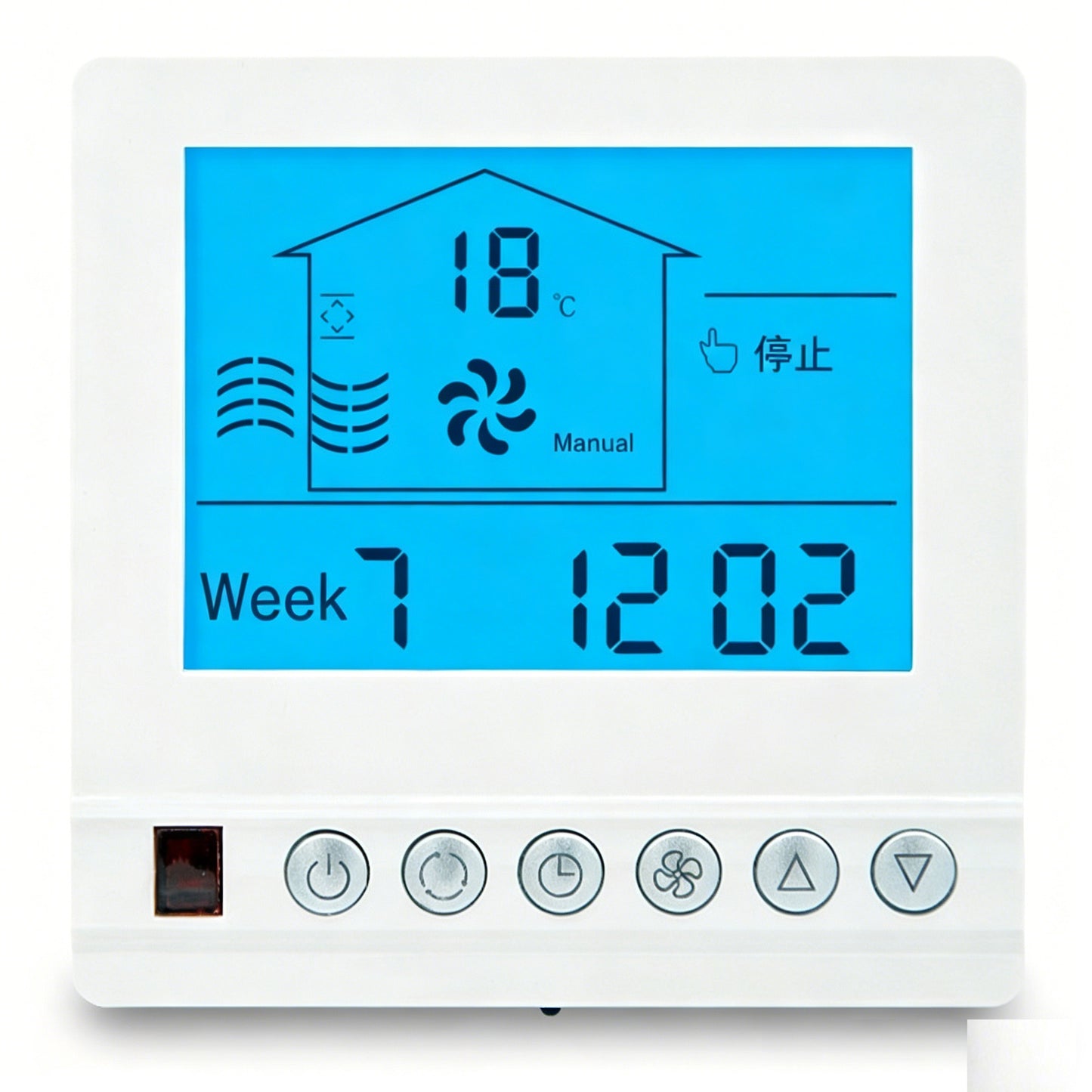 807 LCD 3-speed / 2-speed Fan Speed Control Panel for Ventilation & Fresh Air System Controller