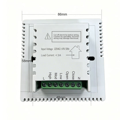 8905-2 pipes 1ch heating or cooling Smart thermostat w/ WIFI, TUYA, alexa, google assistant, Yandex Alice ready