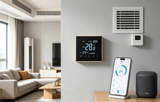 8929 Alexa & Googleアシスタント対応スマートサーモスタット（Wi-Fi、冷暖房、4パイプ2ch暖房・冷房・換気3in1）