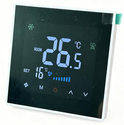 8929 Kabelgebundenes Kühl-/Heizthermostat mit Alexa & Google Assistant - 4-Leiter 2-Kanal Heizen, Kühlen, Lüften 3-in-1