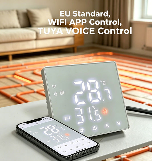 EU WIFI TUYA smart thermostat for underfloor heating compatible with Alexa, yandex alice, google home, Tuya, smartlife