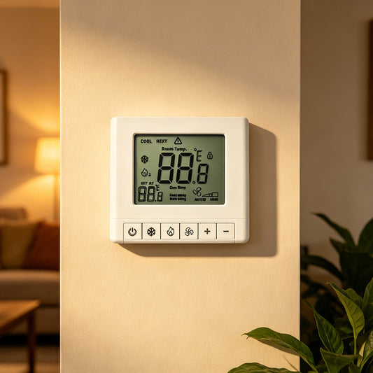 RF433 Smart Thermostat for Home heating– Programmable Heating Cooling Remote Control Temperature Controller for North American HVAC Systems (no WIFI)