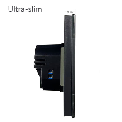 8927blk water/electric heating /boiler 16A smart WiFi thermostat w/ EU standard smartlife app control, TUYA, Google, alexa voice control